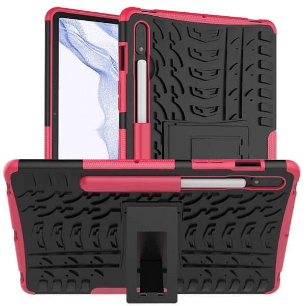 For Samsung Galaxy Tab S8 11.0 X700X706 Heavy Duty Tough Kickstand Strong Case Cover (Pink) For Samsung Galaxy Tab S8 11.0 X700X706 Heavy Duty Tough Kickstand Strong Case Cover (Pink)